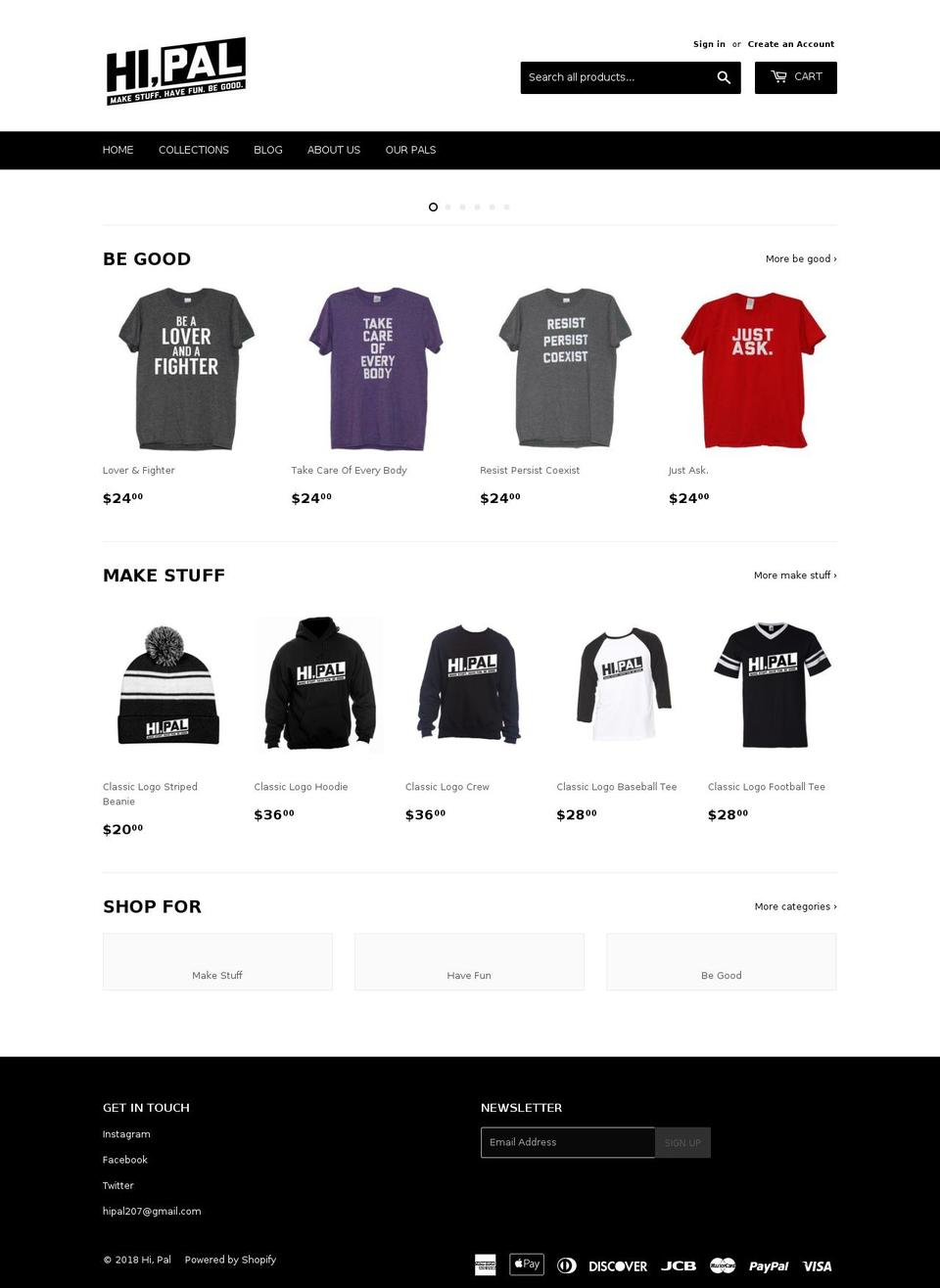 hipal207.com — Shopify storefront screenshot