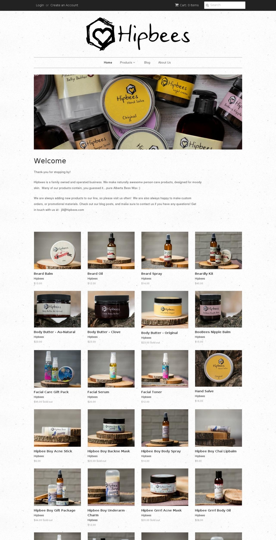 hipbees.com shopify website screenshot