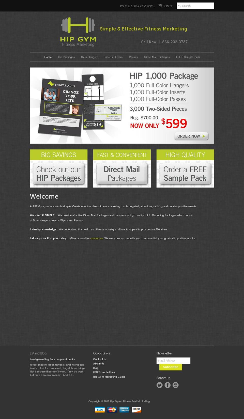 hipgym.com — Shopify storefront screenshot