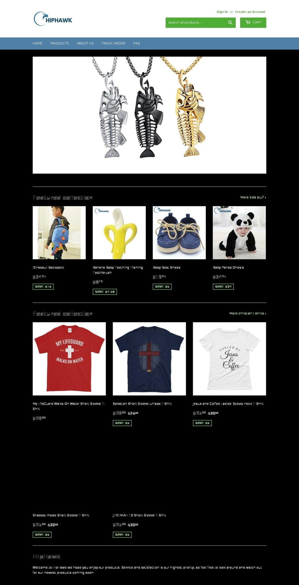 hiphawk.com — Shopify storefront screenshot