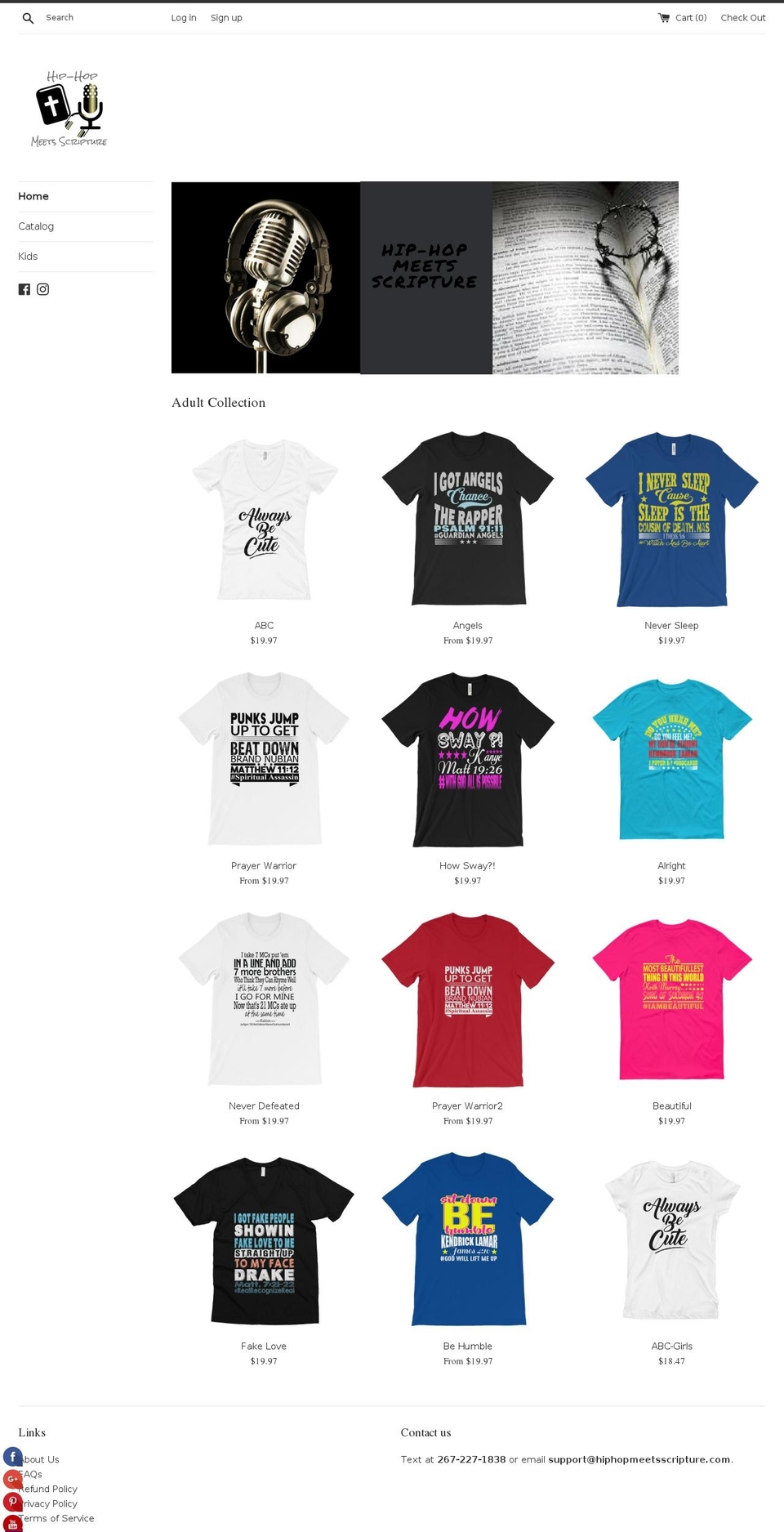 hiphopmeetsscripture.com — Shopify storefront screenshot