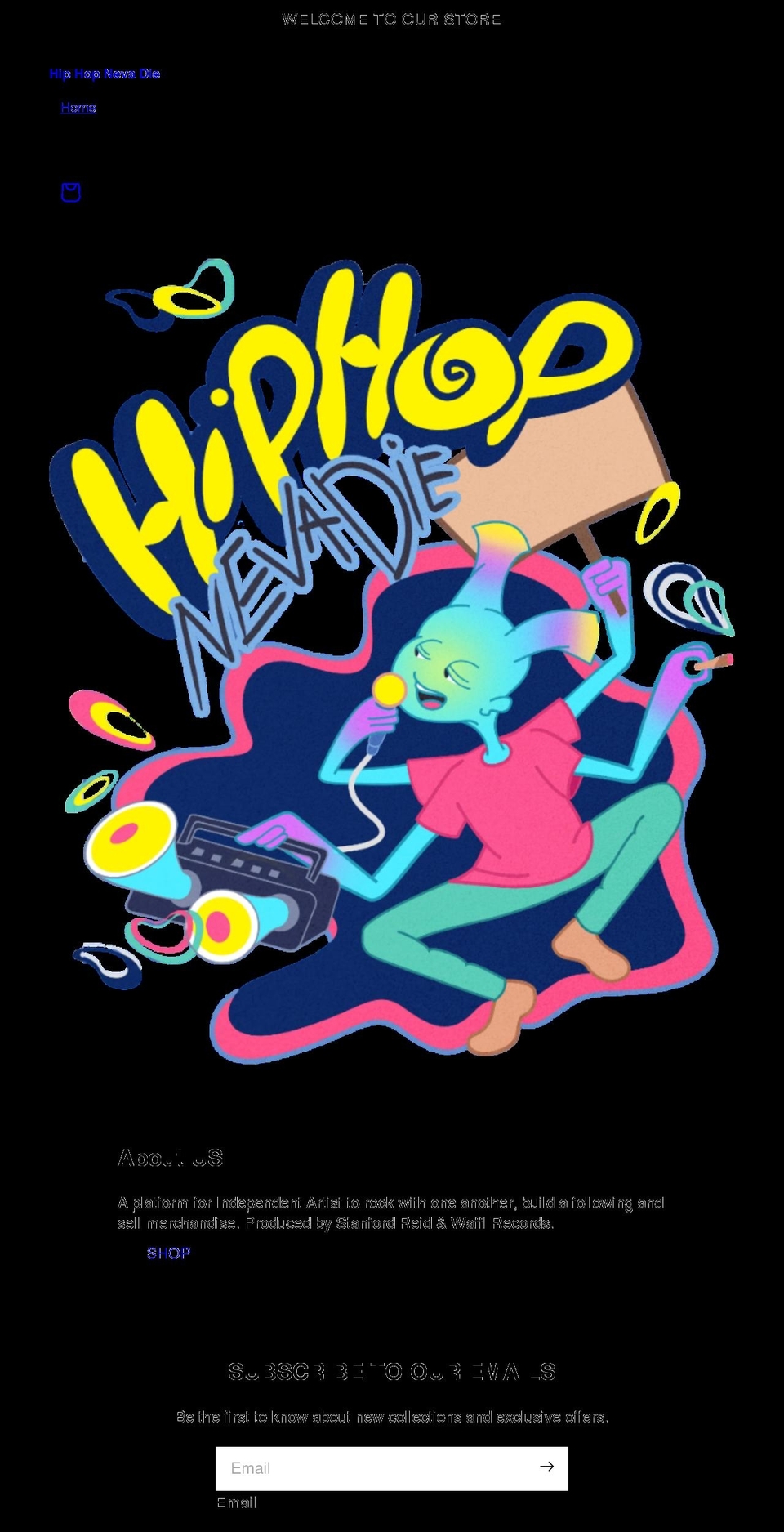 hiphopnevadie.com shopify website screenshot