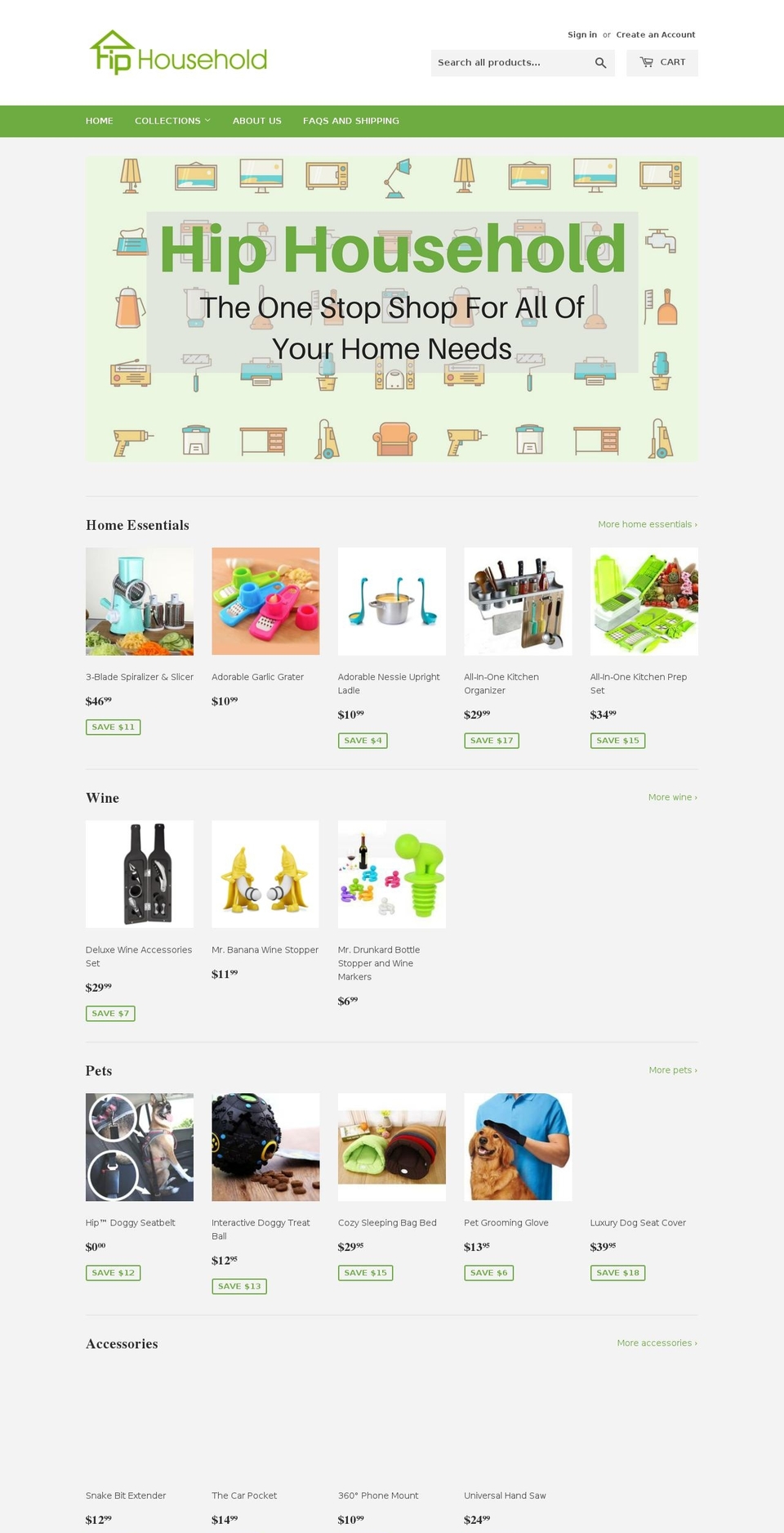 hiphousehold.com — Shopify storefront screenshot