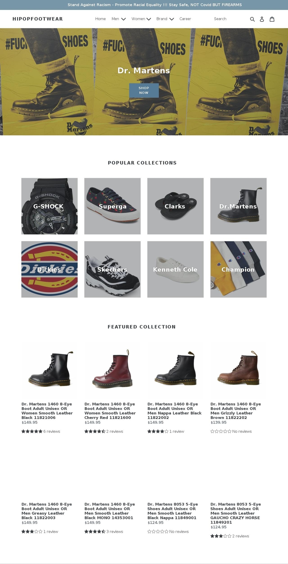 hipopfootwear.com — Shopify storefront screenshot