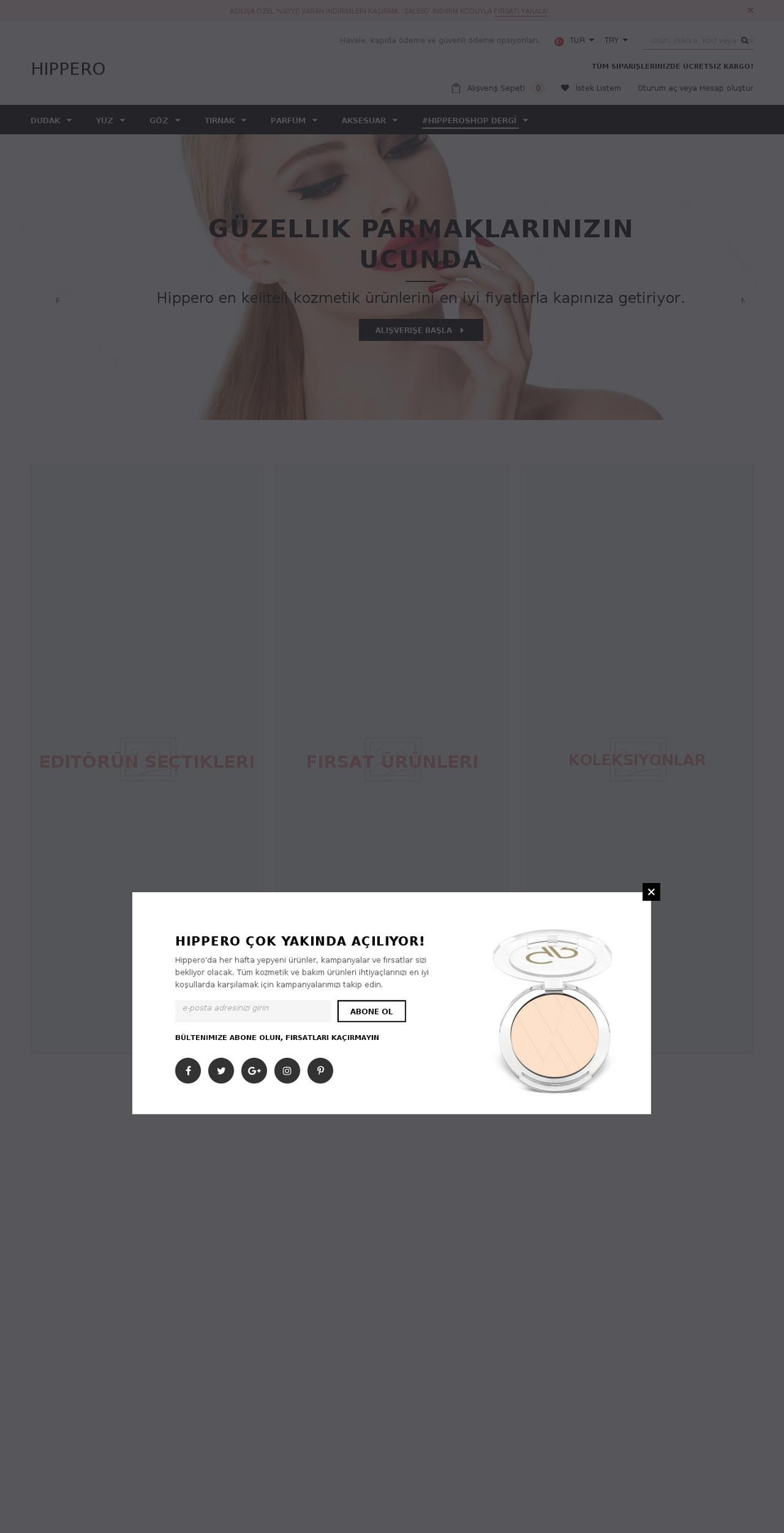 hippero.com — Shopify storefront screenshot