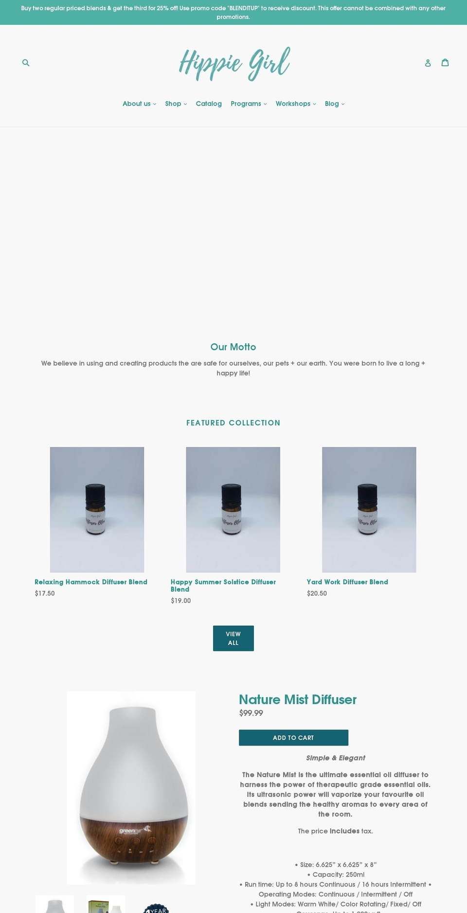 hippiegirlkl.com — Shopify storefront screenshot