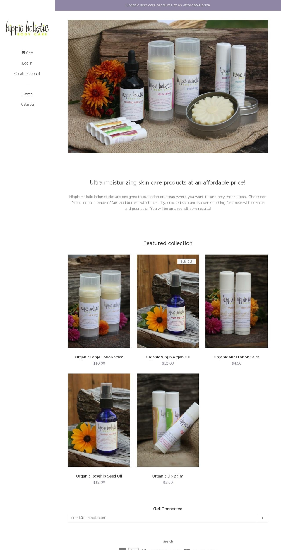 hippieholistic.com — Shopify storefront screenshot