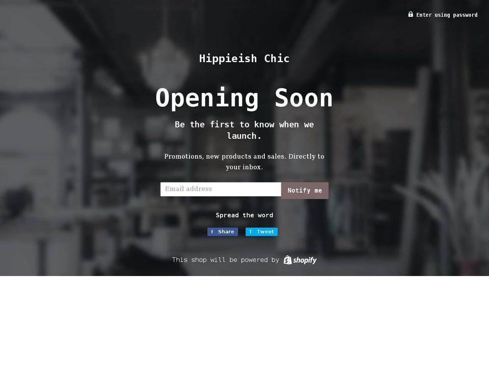 hippieishchic.com shopify website screenshot