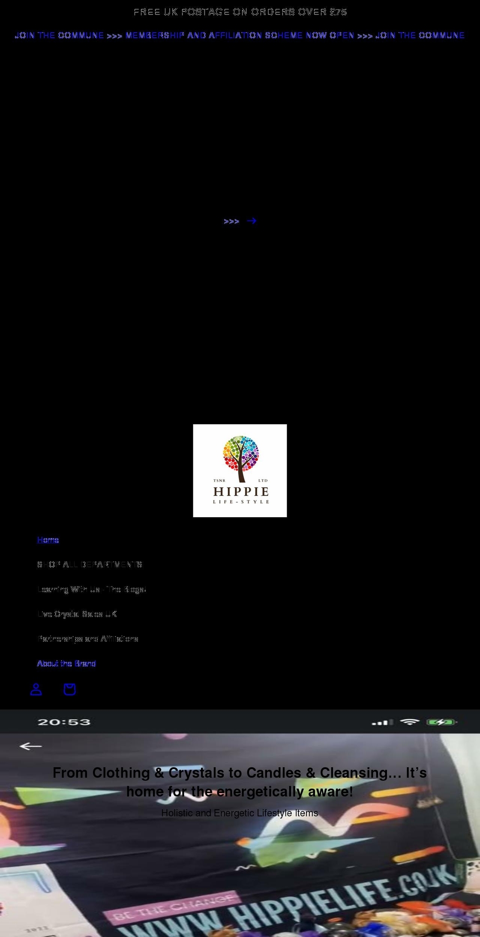 hippielife.co.uk shopify website screenshot