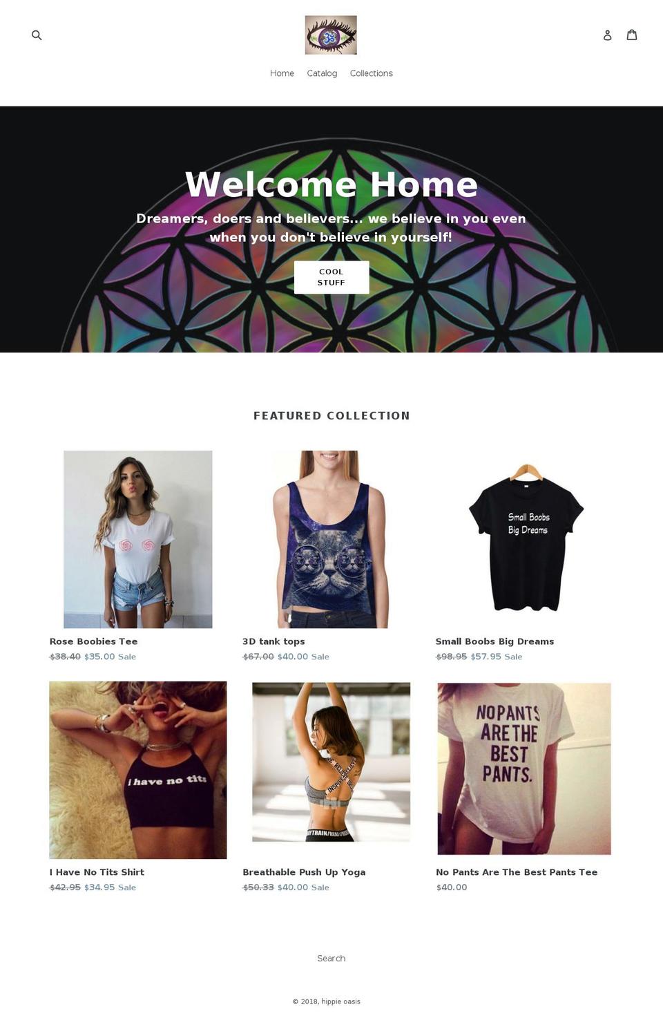 hippieoasis.com — Shopify storefront screenshot