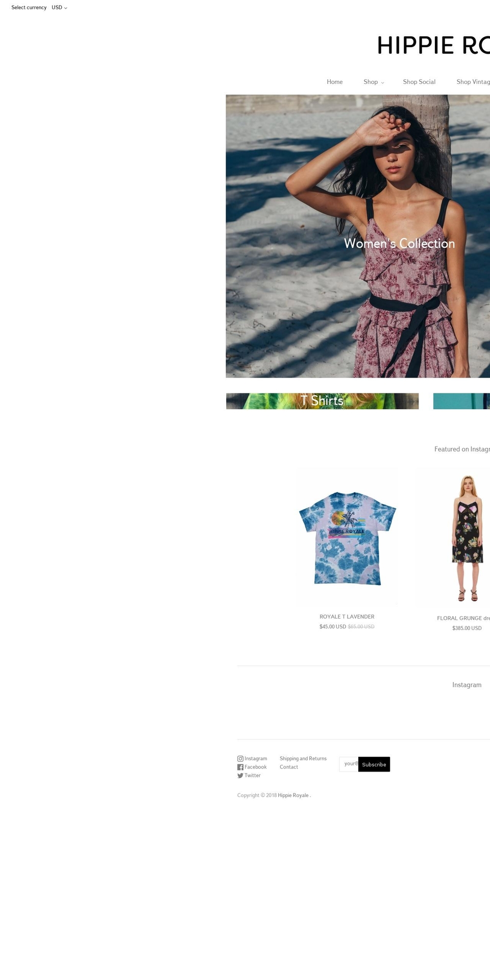 hippieroyale.com shopify website screenshot