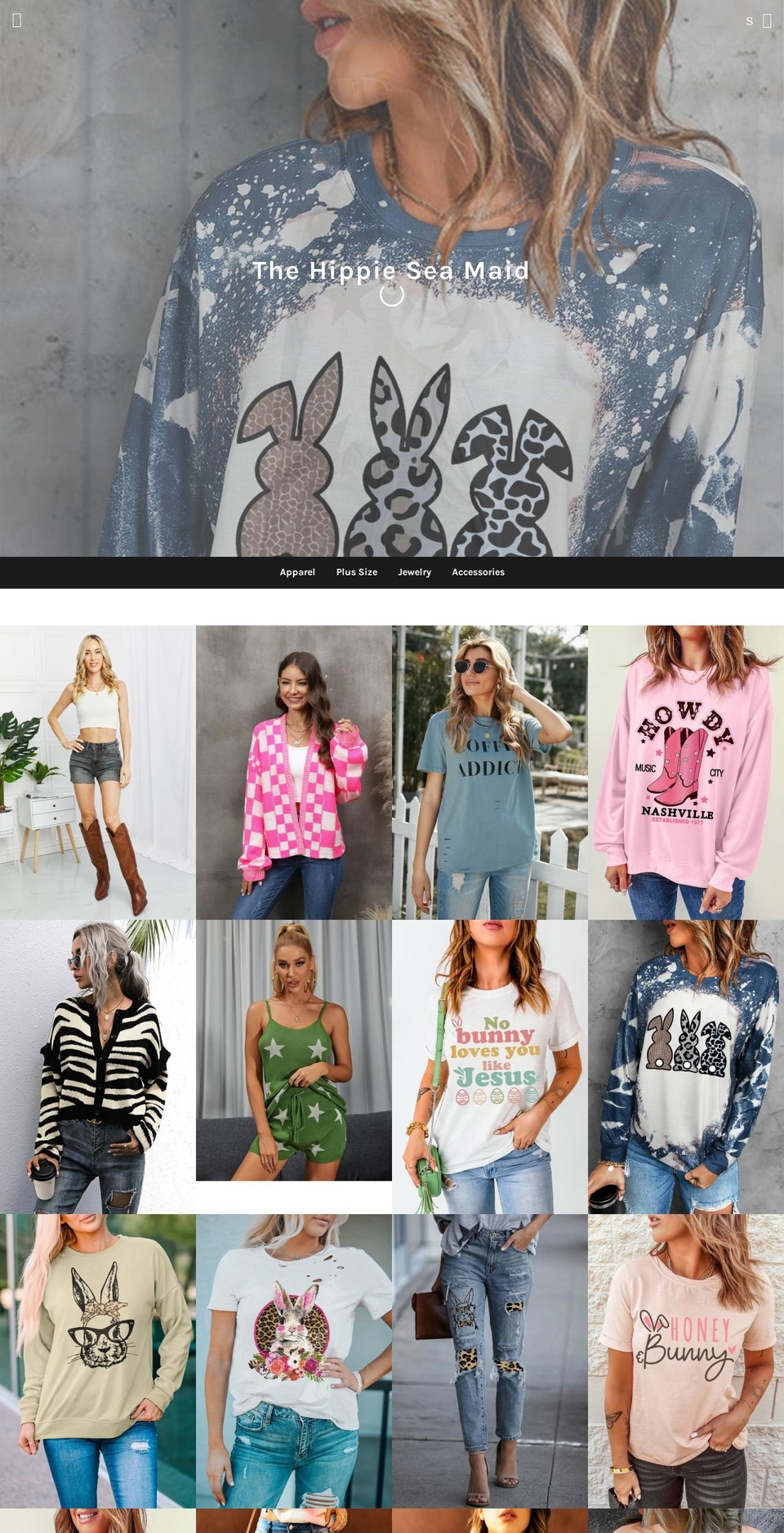 hippieseamaid.com shopify website screenshot