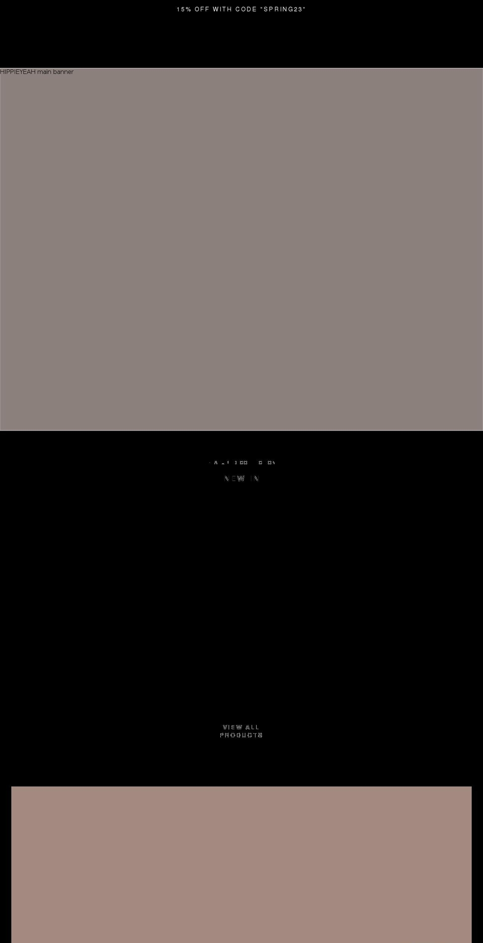 hippieyeah.com — Shopify storefront screenshot