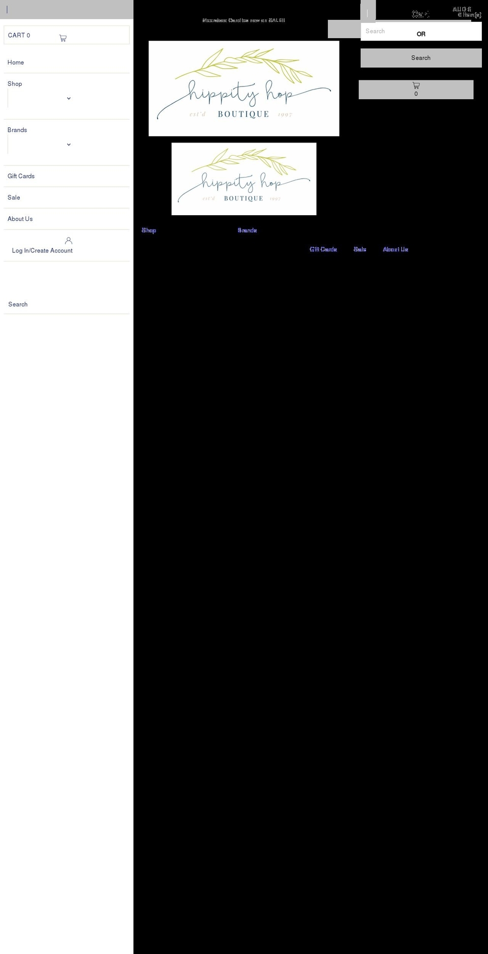 hippityhopboutique.com.au shopify website screenshot