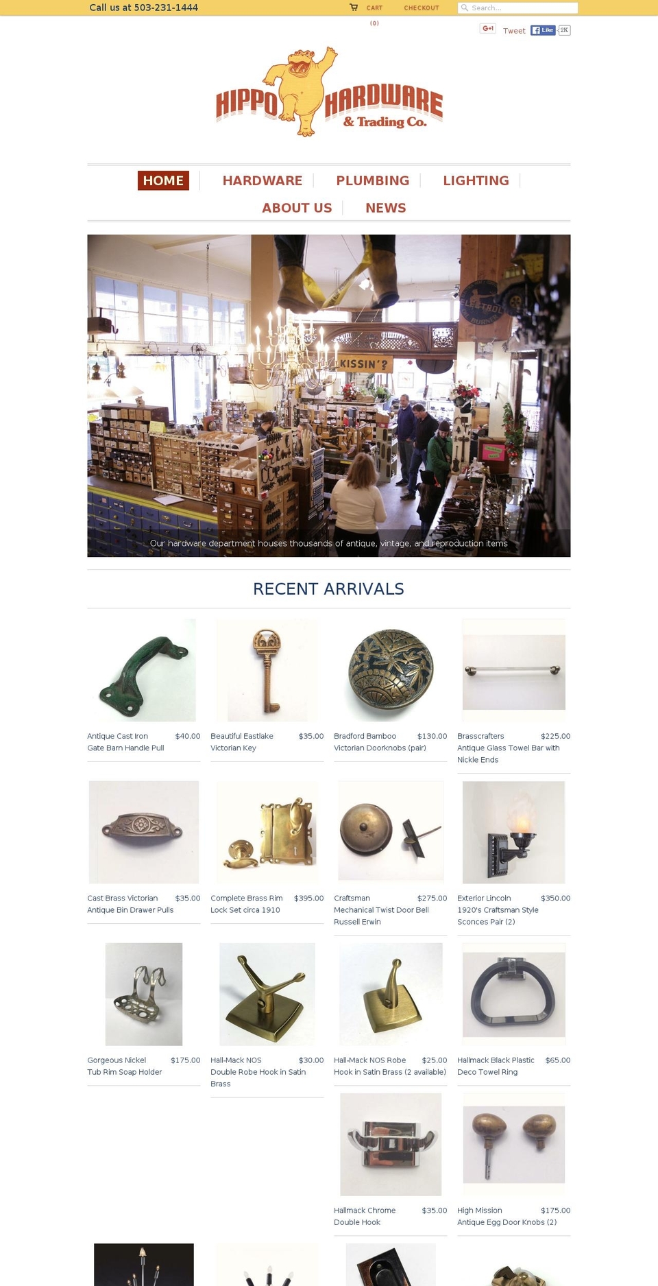 hippohardware.com shopify website screenshot