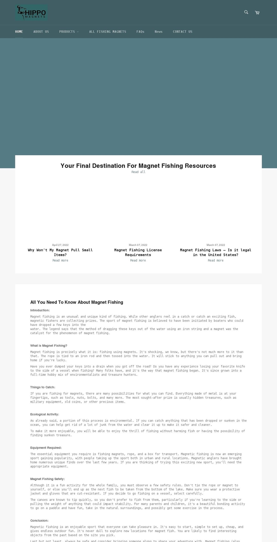 hippomagnets.com shopify website screenshot