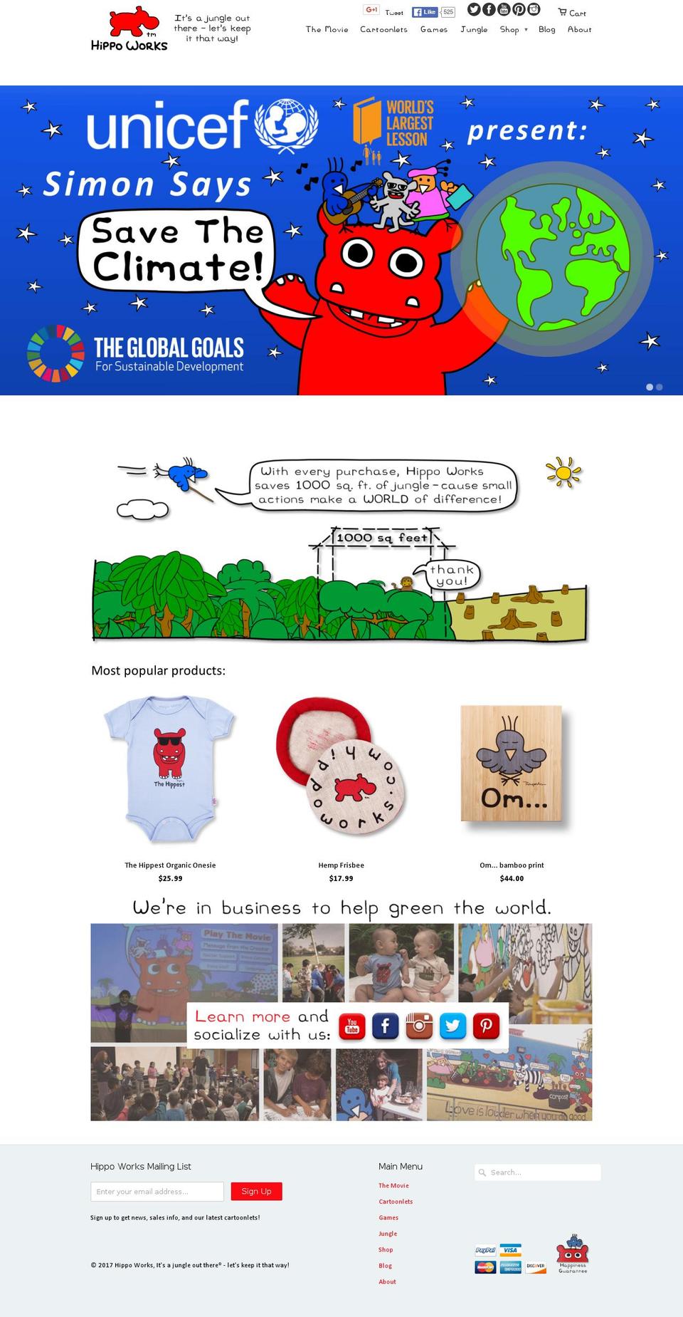 hippoworks.com shopify website screenshot