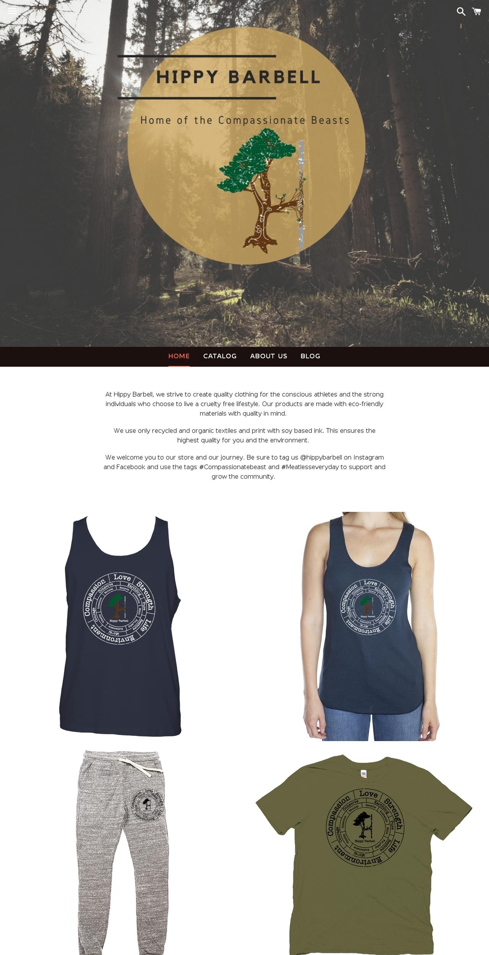 hippybarbellshop.com — Shopify storefront screenshot
