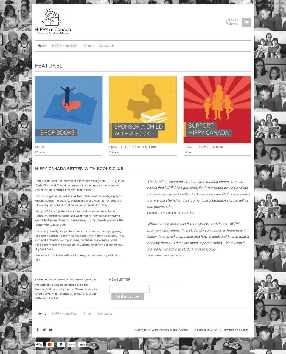hippycanadabookclub.ca shopify website screenshot