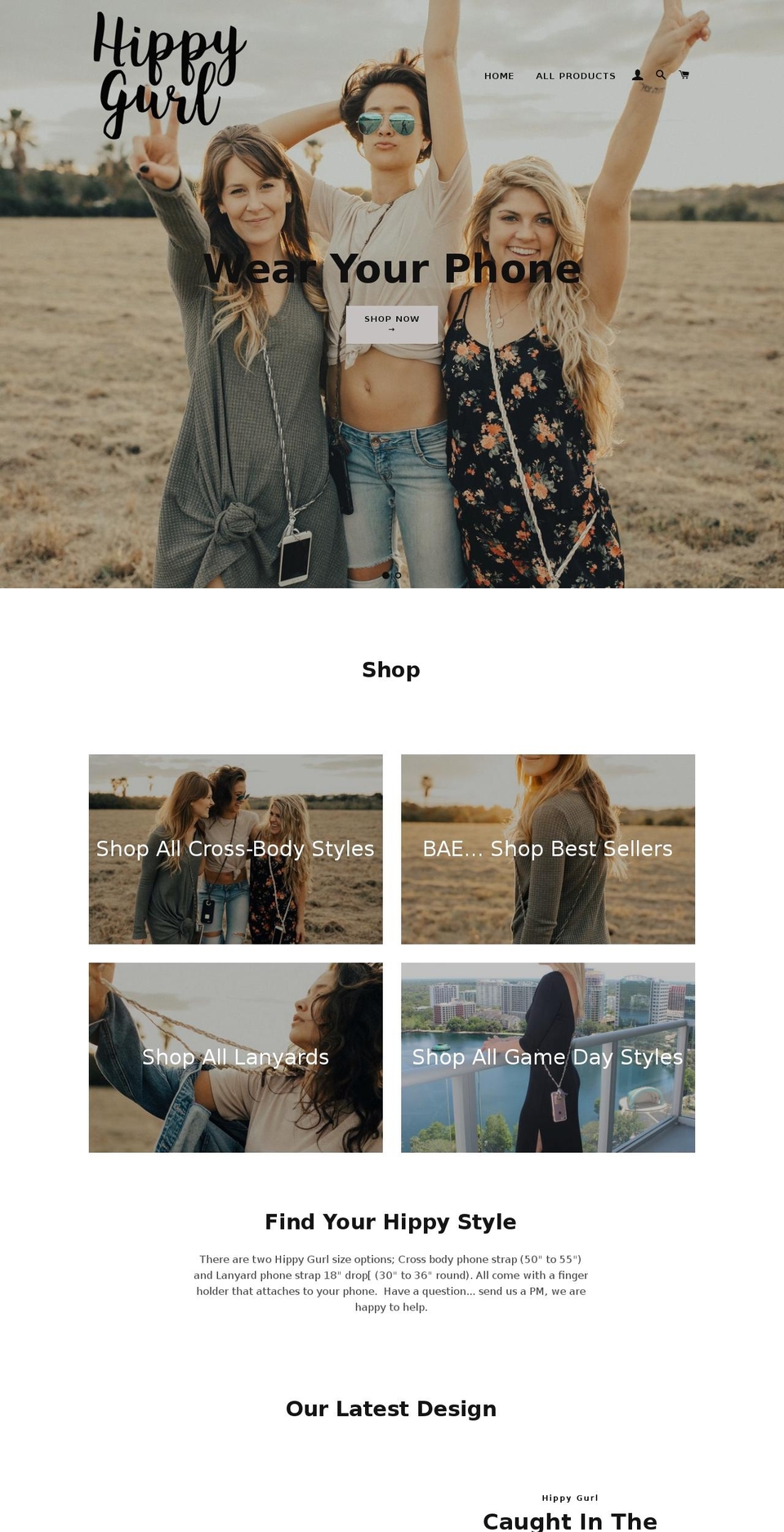 hippygurl.com — Shopify storefront screenshot
