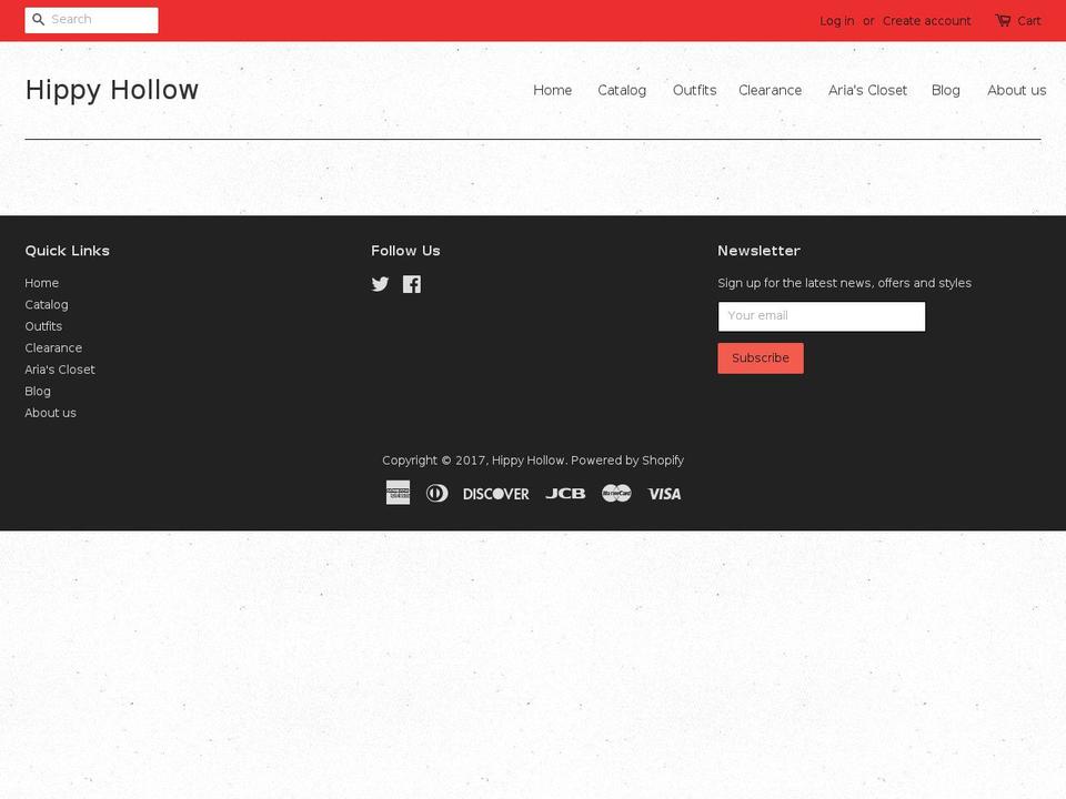 hippyhollow.com shopify website screenshot