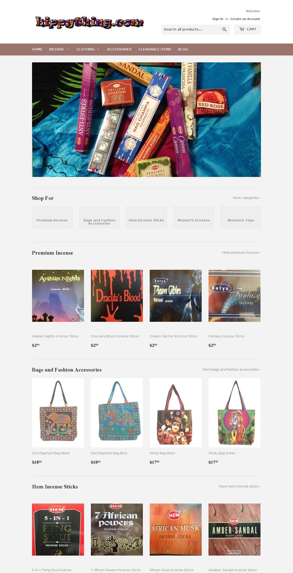 hippything.com — Shopify storefront screenshot