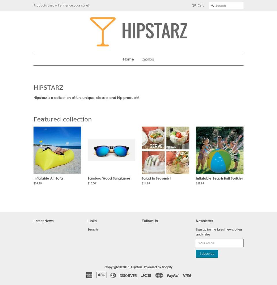 hipstarzz.com — Shopify storefront screenshot