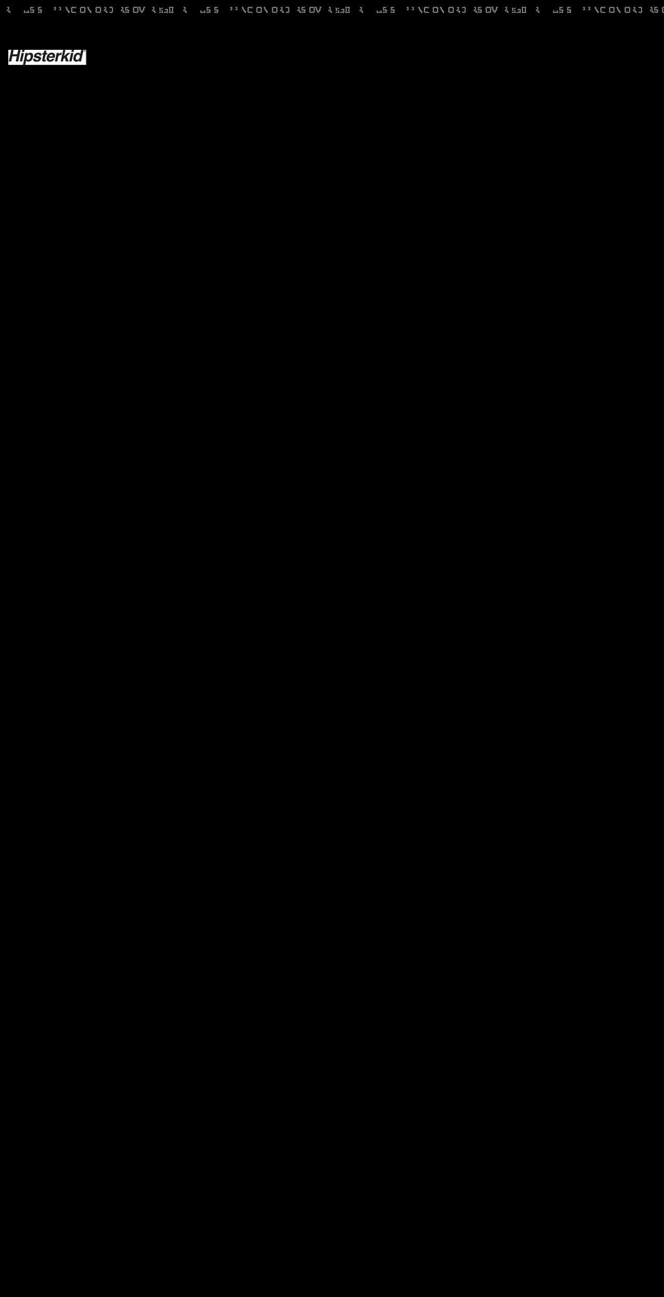 hipsterkid.com shopify website screenshot
