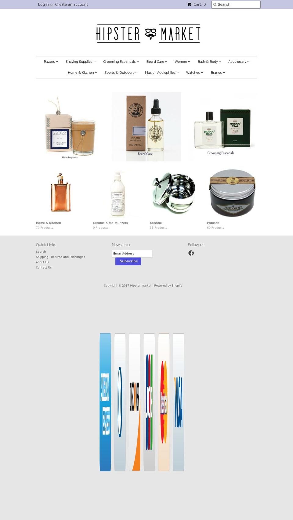 hipstermarket.com shopify website screenshot