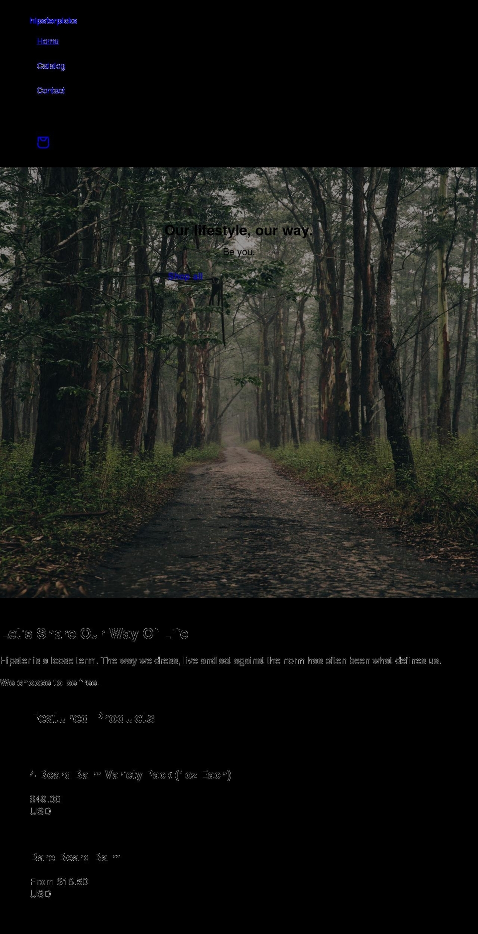 hipsterpicks.com shopify website screenshot