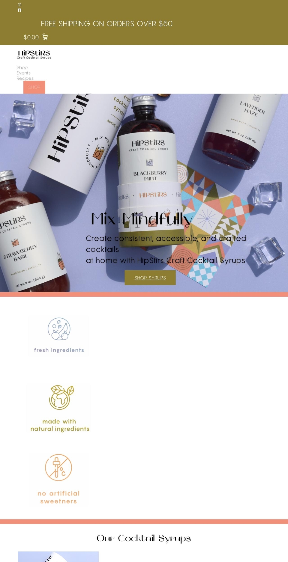 hipstirs.com shopify website screenshot