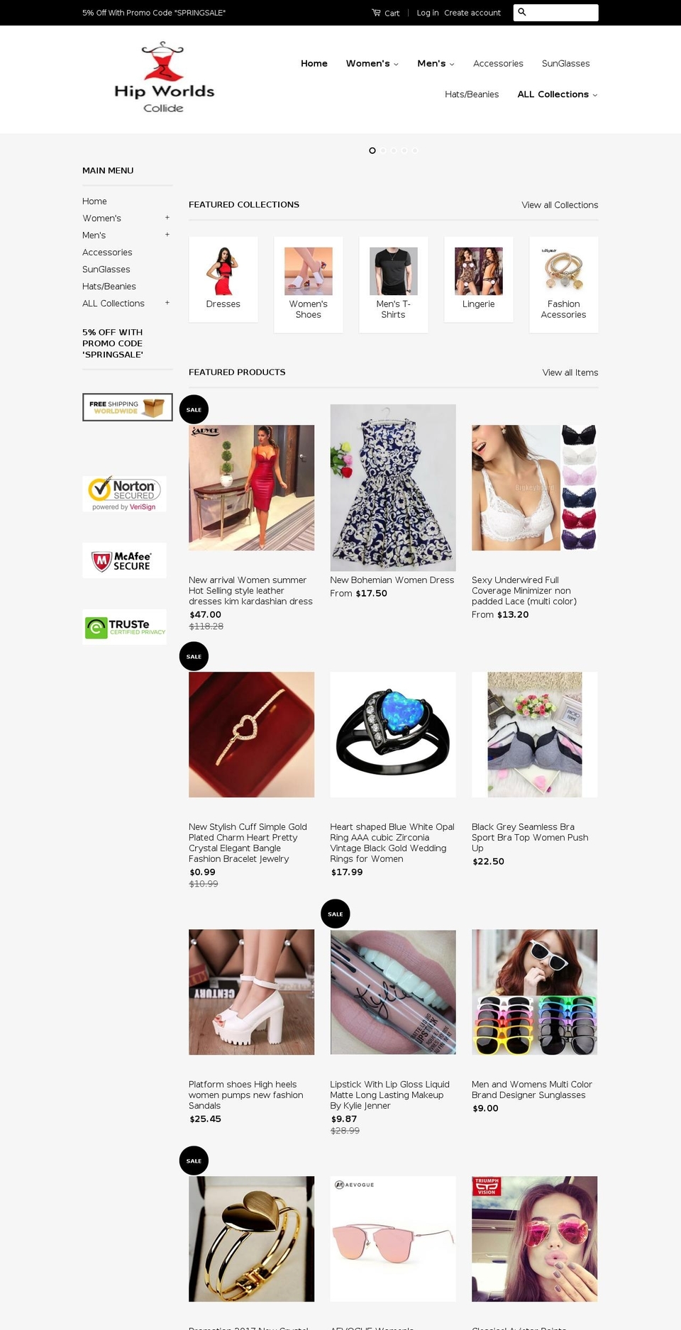 hipworldscollide.com shopify website screenshot