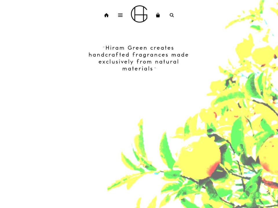 hiramgreen.com shopify website screenshot