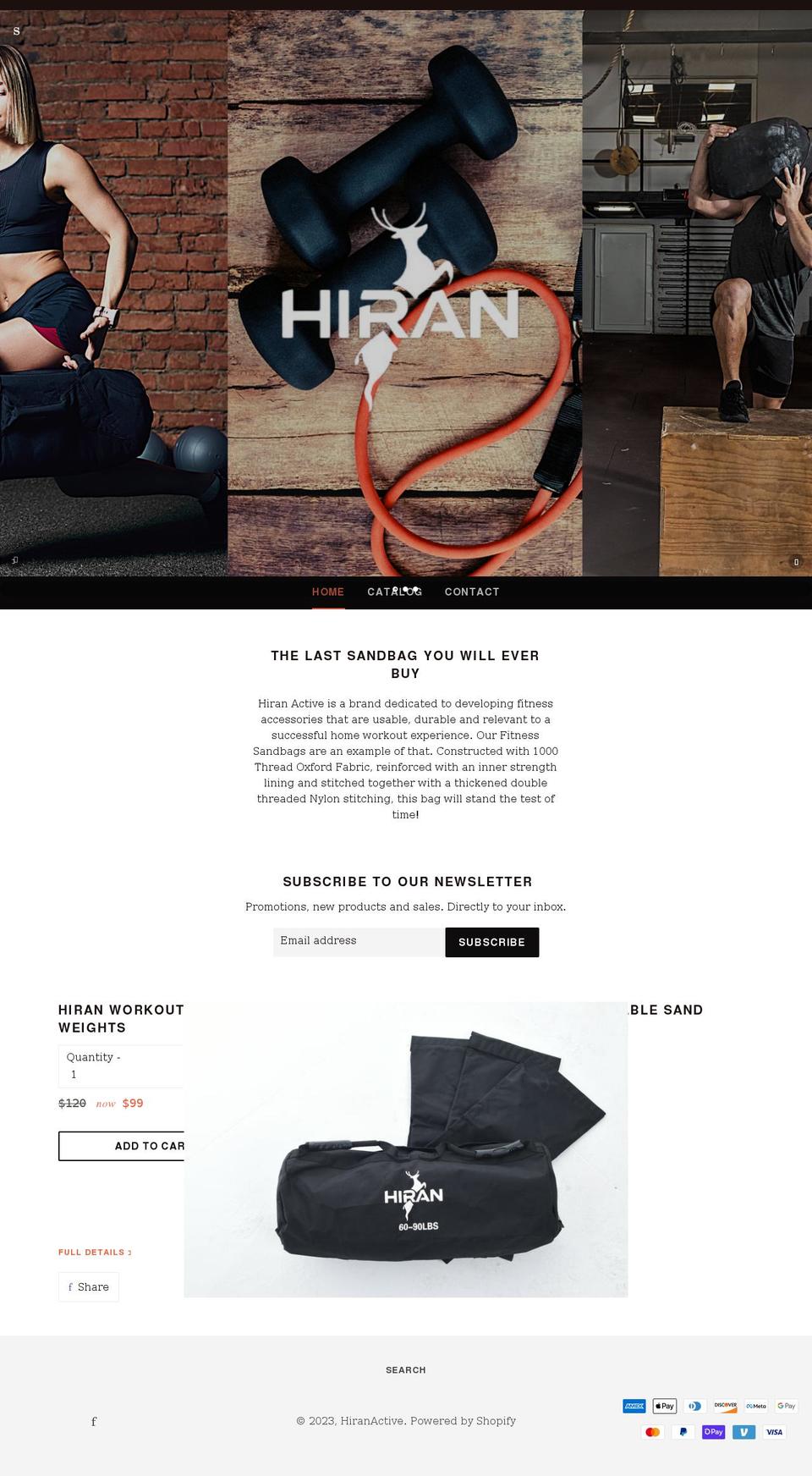 hiranactive.com shopify website screenshot