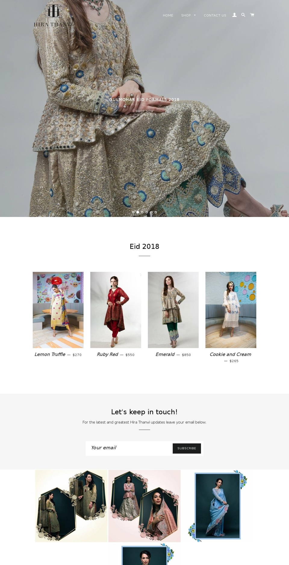 hirathanvi.com — Shopify storefront screenshot