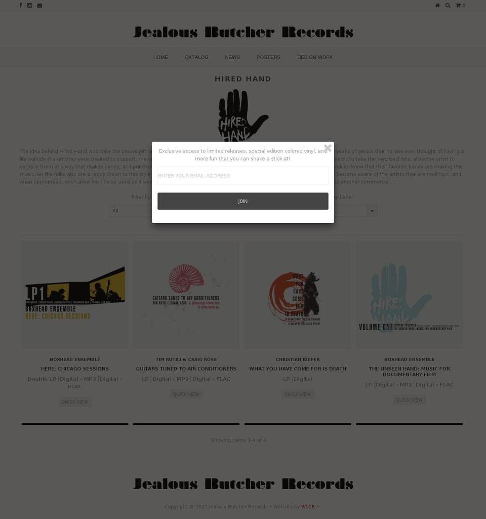 hired-hand.org shopify website screenshot