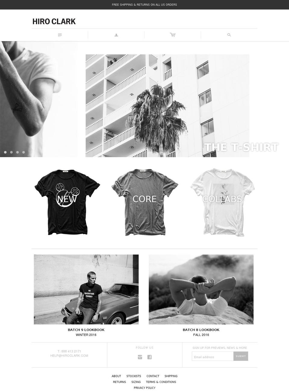 hiroclark.com shopify website screenshot