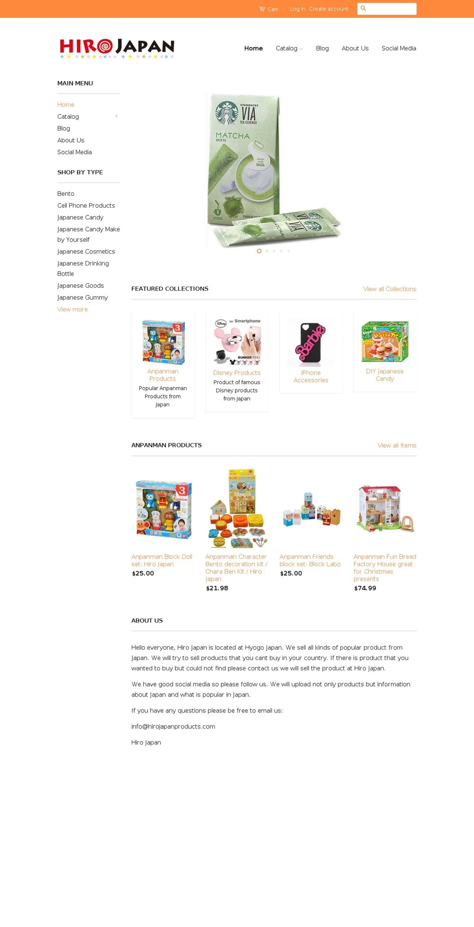 hirojapanproducts.com shopify website screenshot