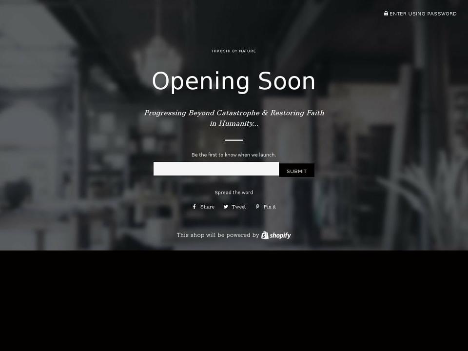 hiroshibynature.net shopify website screenshot