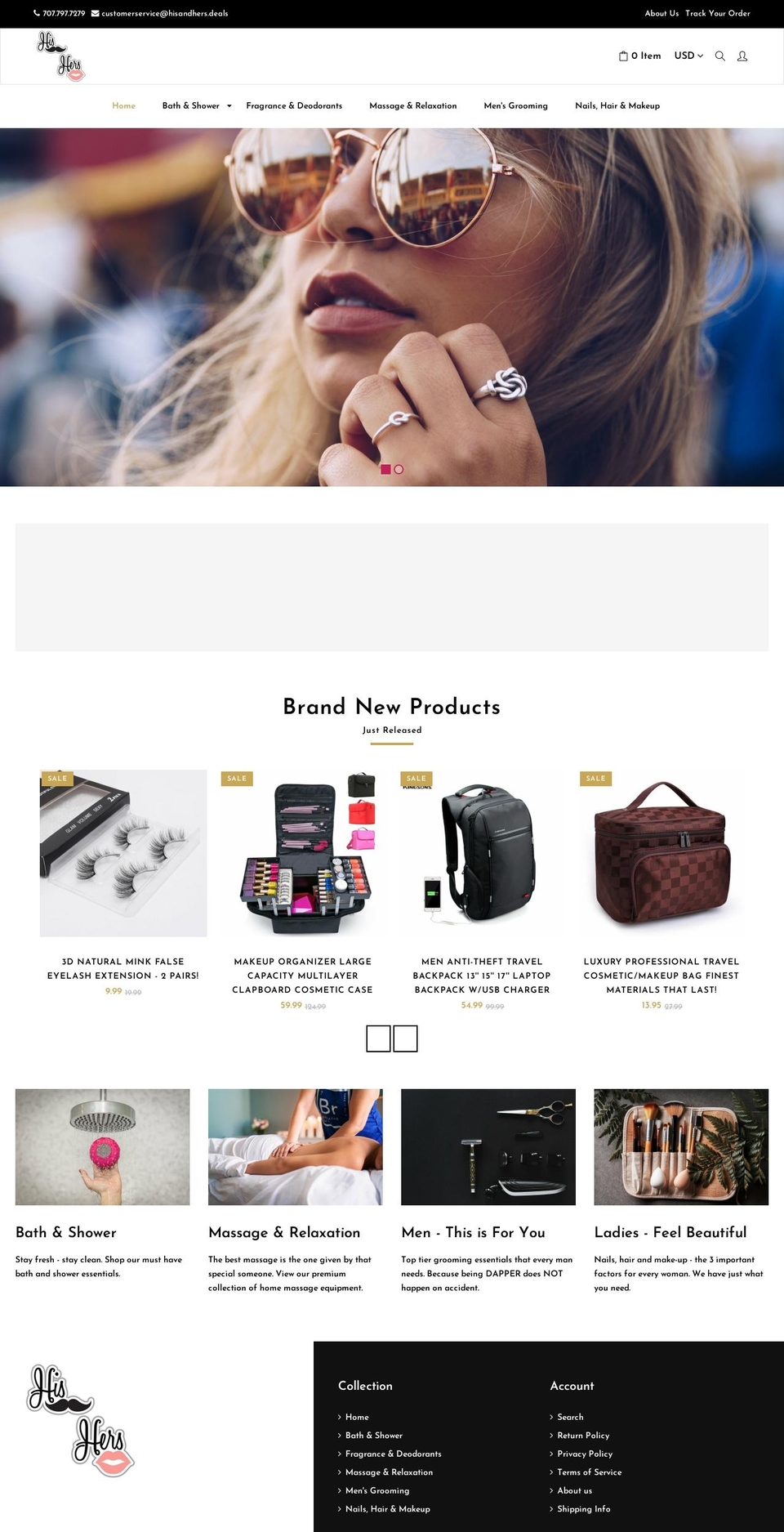 Home Shopify theme site example hisandhers.deals