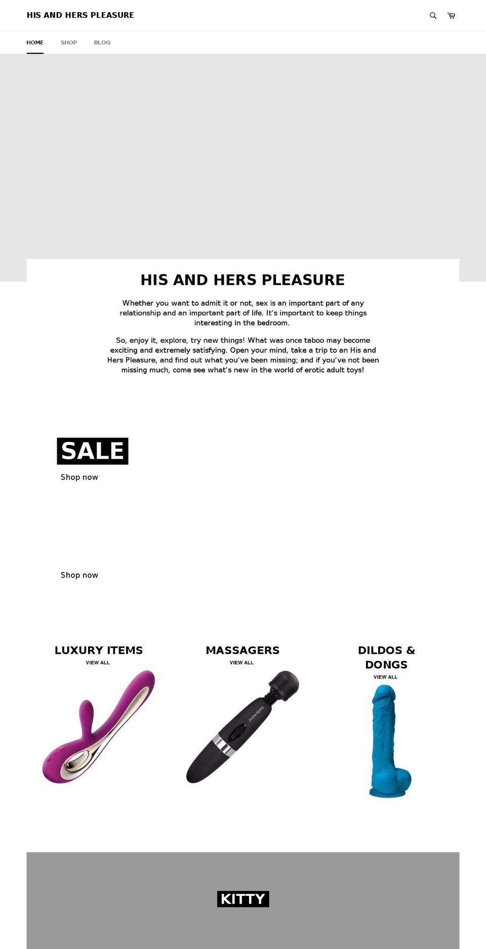 hisandherspleasure.com — Shopify storefront screenshot