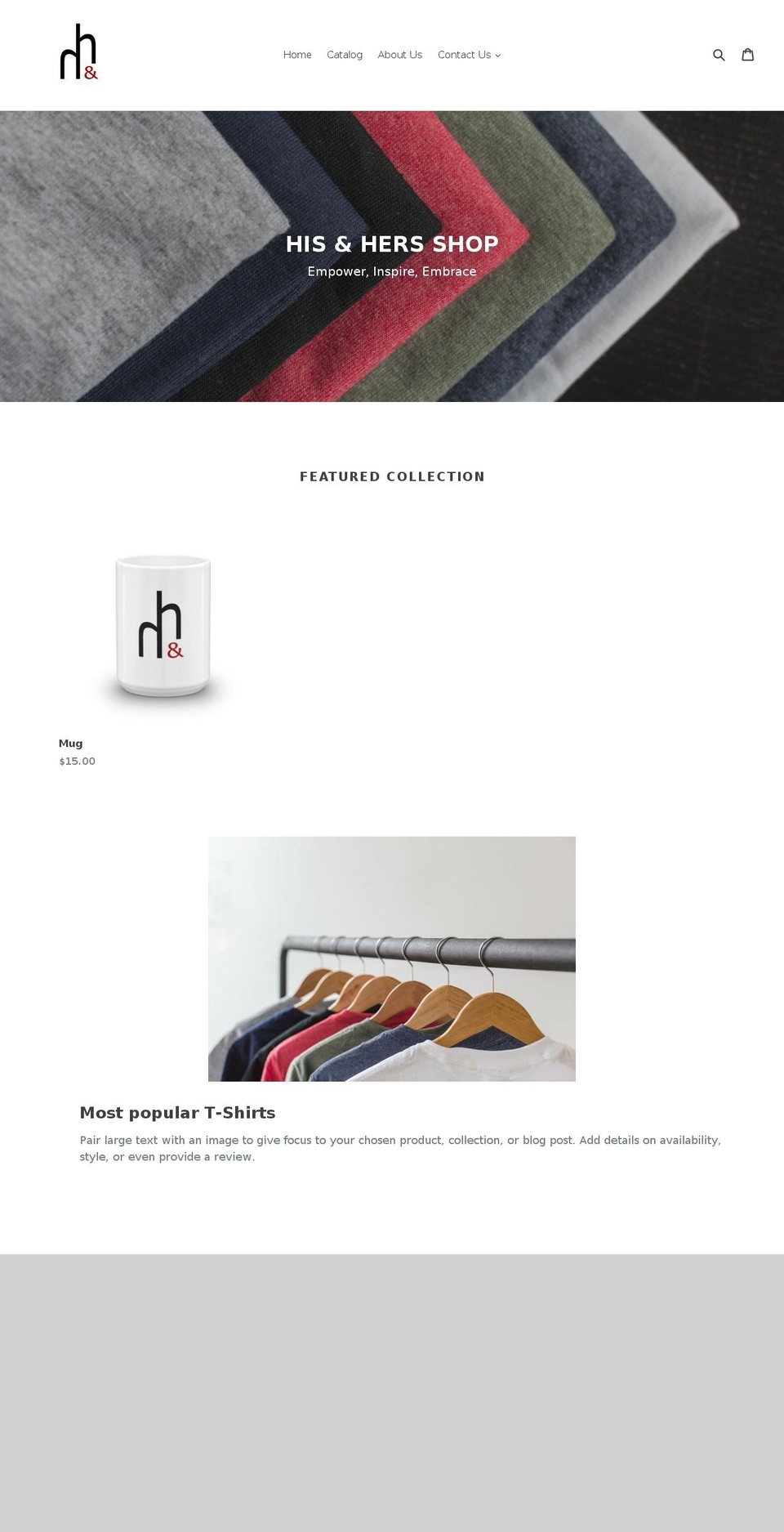 hisandherstribe.com — Shopify storefront screenshot