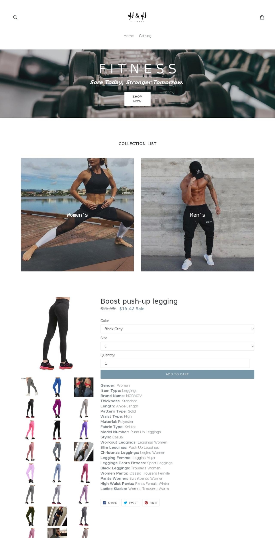hishersfitness.com — Shopify storefront screenshot