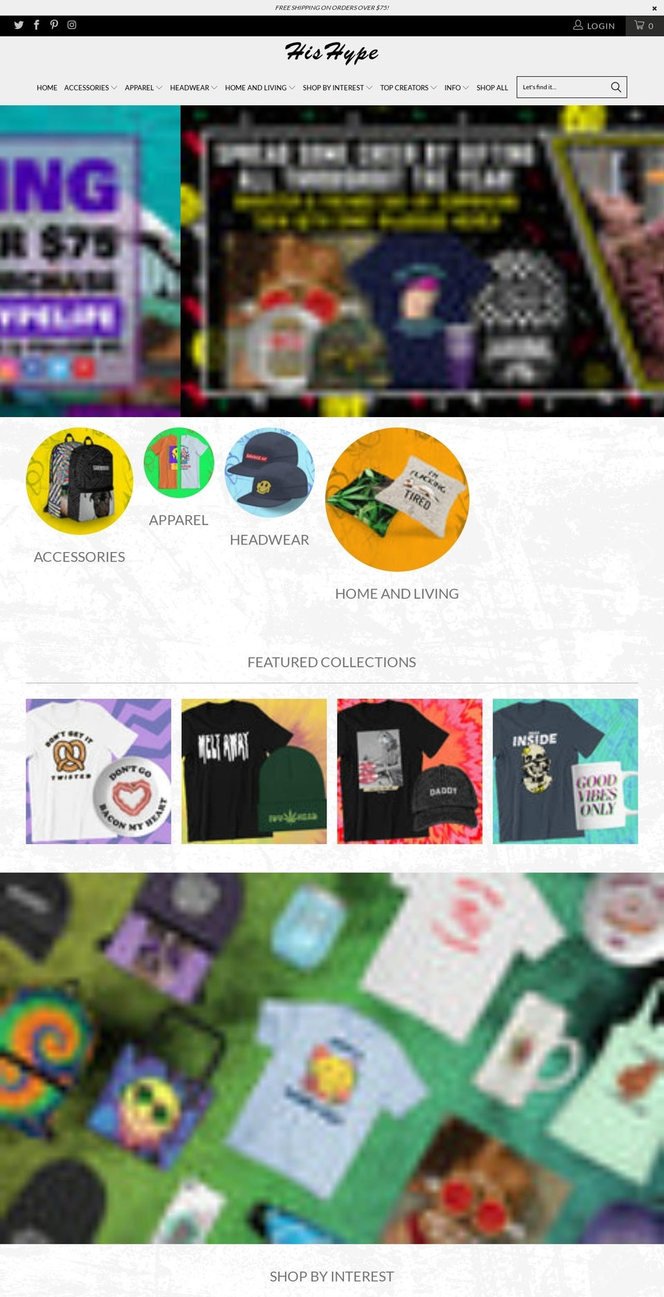 hishype.com shopify website screenshot