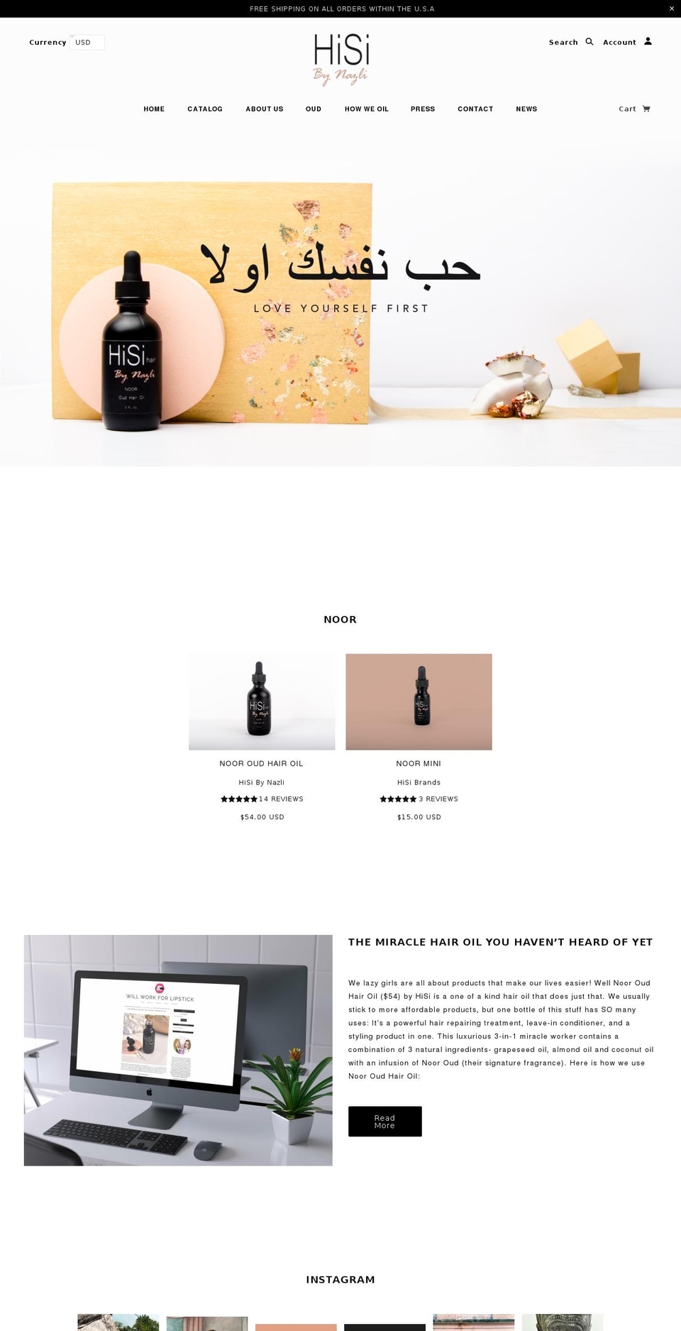 hisibrands.com — Shopify storefront screenshot