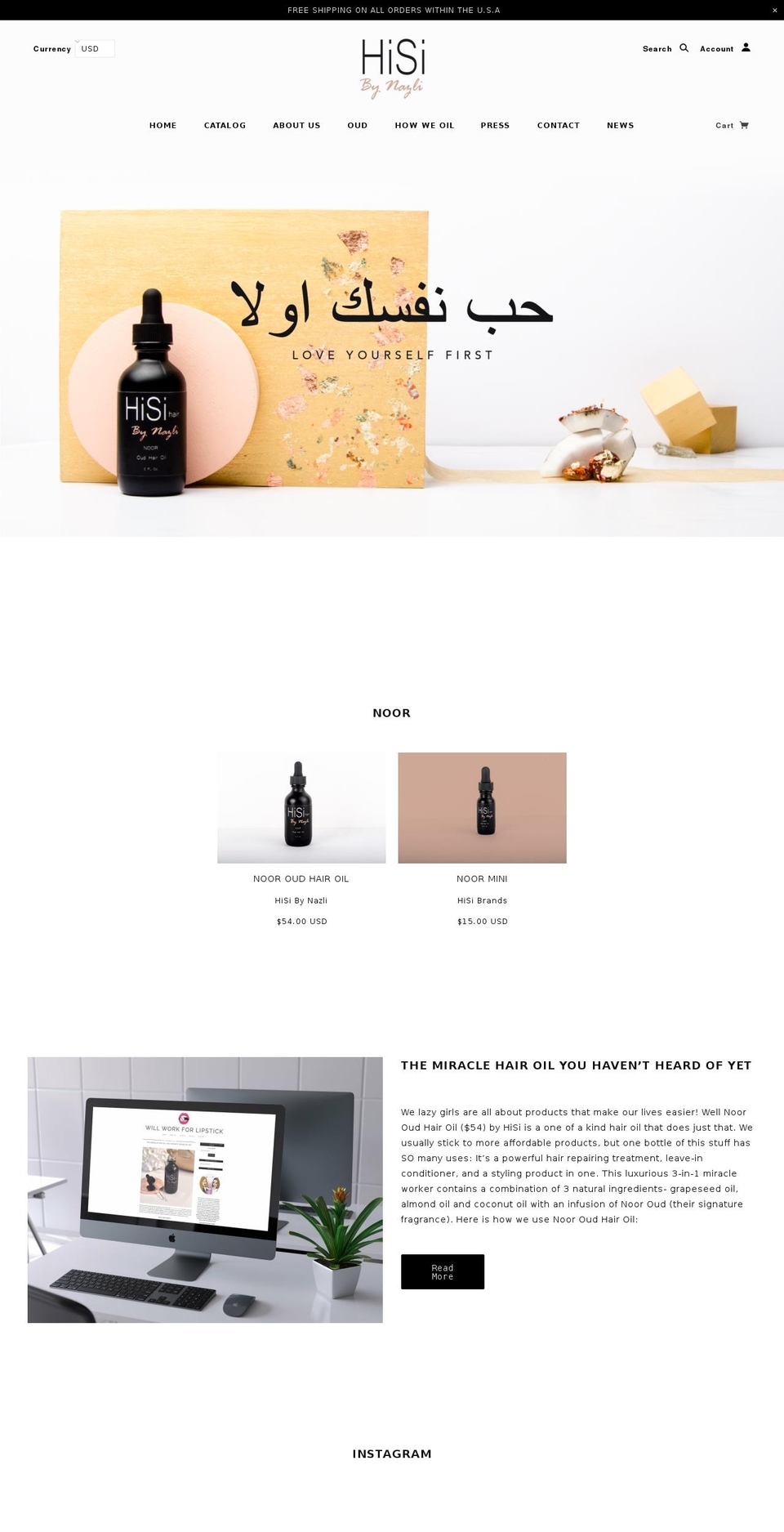 hisihair.com — Shopify storefront screenshot