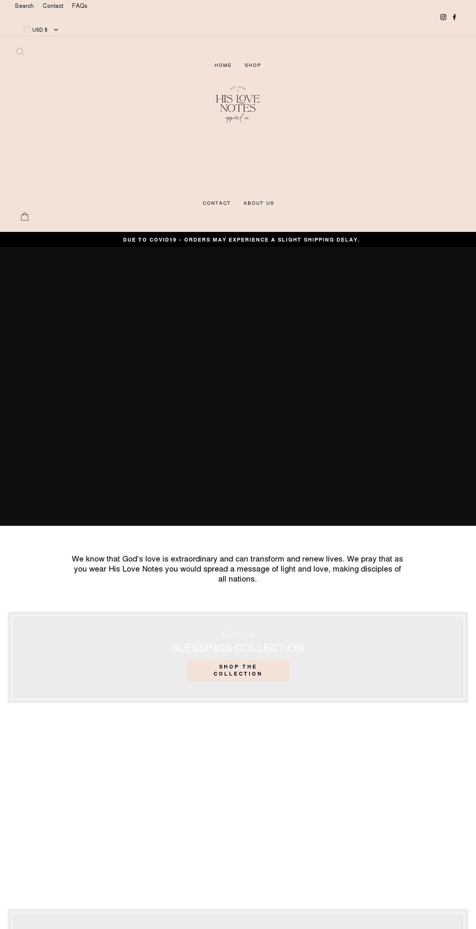 hislovenotes.com shopify website screenshot