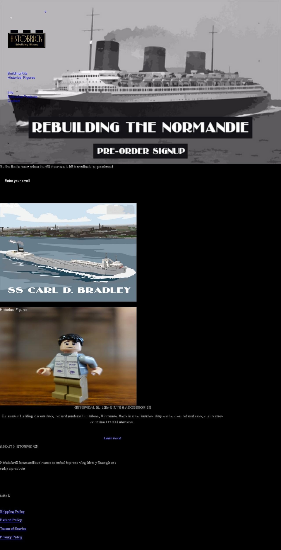 histobrick.com shopify website screenshot