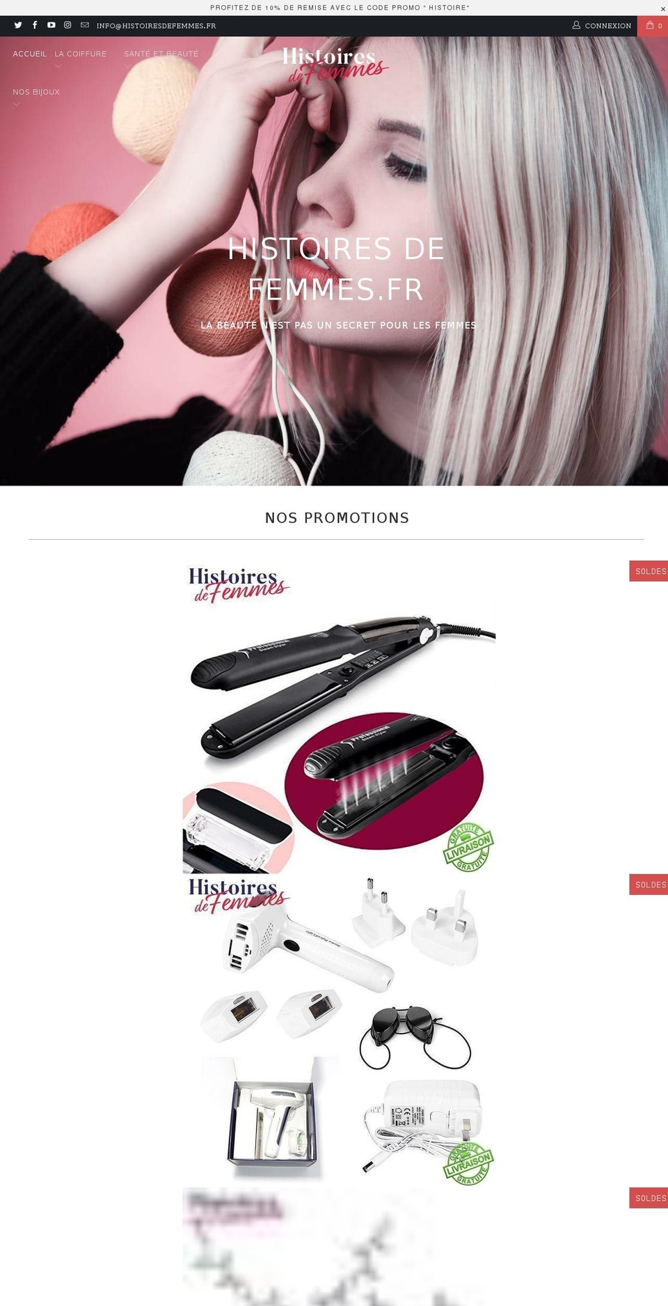 histoiresdefemmes.fr shopify website screenshot