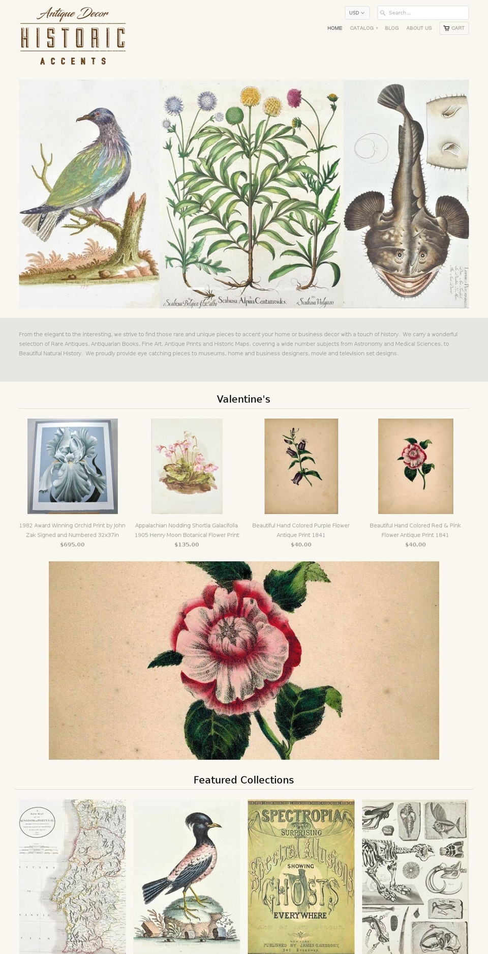 historicaccents.com shopify website screenshot